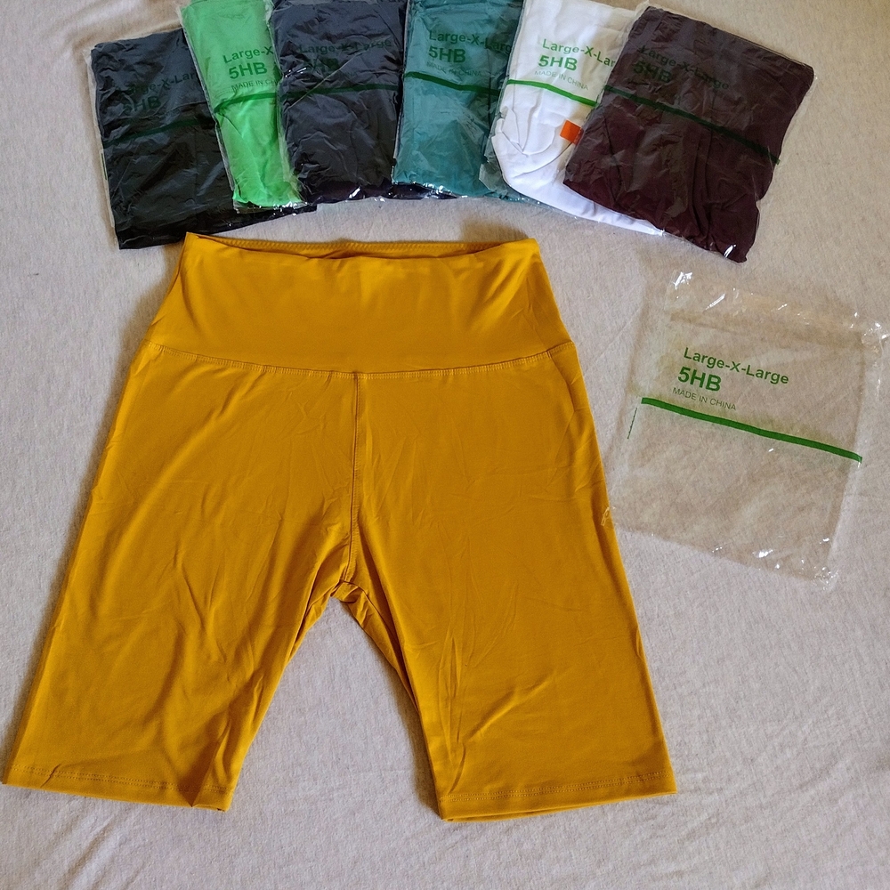 Mustard Yellow High-Waisted Shorts